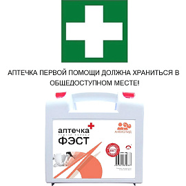 Аптечка первой помощи для салонов красоты, косметических кабинетов ФЭСТ АнтиСПИД (бокс пластиковый)