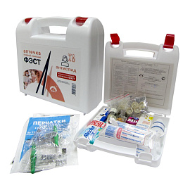 Аптечка первой помощи для салонов красоты, косметических кабинетов ФЭСТ АнтиСПИД (бокс пластиковый)