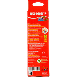 Карандаш Kores Jumbo красный/синий трёхгранный (двусторонний, утолщённый)