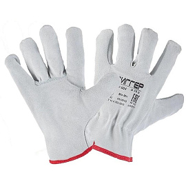 Перчатки рабочие защитные Диггер цельноспилковые серые (универсальный размер)