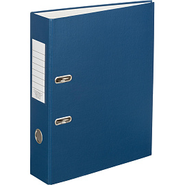 Папка-регистратор Attache Элементари Экономи 80 мм синяя бумвинил/бумага