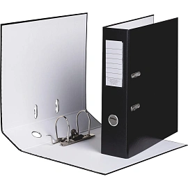 Папка-регистратор Attache Элементари Экономи 80 мм чёрная бумвинил/бумага