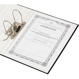 Папка-регистратор Attache Элементари Экономи 80 мм чёрная бумвинил/бумага