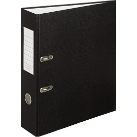 Папка-регистратор Attache Элементари Экономи 80 мм чёрная бумвинил/бумага