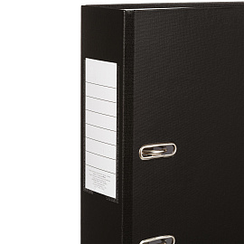 Папка-регистратор Attache Элементари Экономи вертикальная 80 мм черная бумвинил/бумага