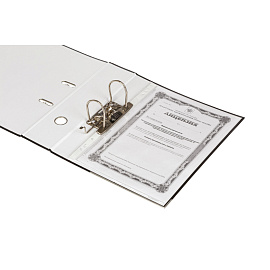 Папка-регистратор Attache Элементари Экономи вертикальная 80 мм черная бумвинил/бумага