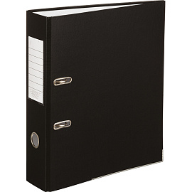 Папка-регистратор Attache Элементари Экономи вертикальная 80 мм черная бумвинил/бумага