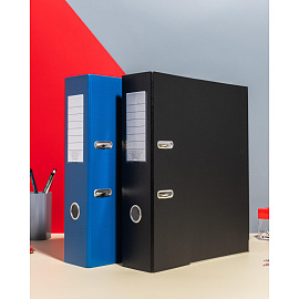 Папка-регистратор Attache Элементари Экономи вертикальная 80 мм черная бумвинил/бумага