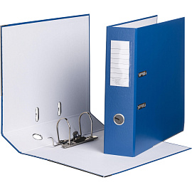 Папка-регистратор Attache Элементари Экономи 80 мм синяя бумвинил/бумага с защитным уголком