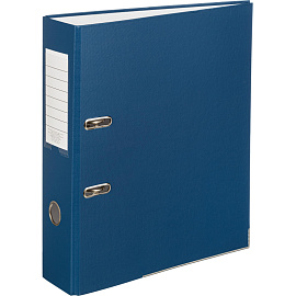 Папка-регистратор Attache Элементари Экономи 80 мм синяя бумвинил/бумага с защитным уголком
