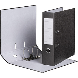 Папка-регистратор Attache Элементари 80 мм чёрная бумага с защитным уголком