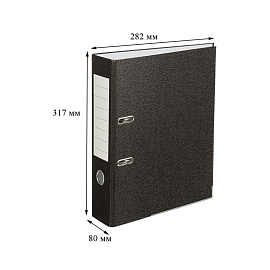 Папка-регистратор Attache Элементари 80 мм чёрная бумага с защитным уголком