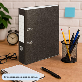 Папка-регистратор Attache Элементари 80 мм чёрная бумага с защитным уголком