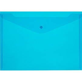 Папка-конверт на кнопке Attache Economy Элементари A4 синяя 180 мкм (10 штук в упаковке)