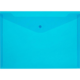 Папка-конверт на кнопке Attache Economy Элементари A4 синяя 150 мкм (10 штук в упаковке)