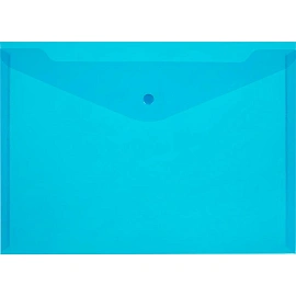 Папка-конверт на кнопке Attache Economy Элементари A4 синяя 150 мкм (10 штук в упаковке)