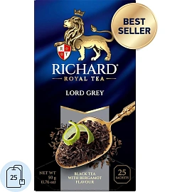 Чай черный Richard Lord Grey 25 сашет (бергамот, лимон)