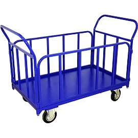 Тележка платформенная ТБ-3 с трубчатыми бортами (до 225 кг, 600х1000 мм, без колес)