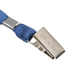 Держатель для бейджа Attache с клипом синий (5 штук в упаковке)