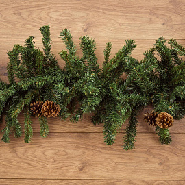 Гирлянда хвойная Neon-Night Еловый шлейф с украшениями 270x41 см (307-221)