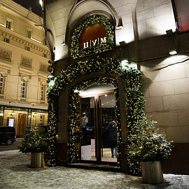 Гирлянда хвойная Neon-Night Еловый шлейф с украшениями 270x41 см (307-221)