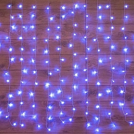 Гирлянда светодиодная Neon-Night Занавес бахрома холодный синий свет 96 светодиодов (1.5x1 м)