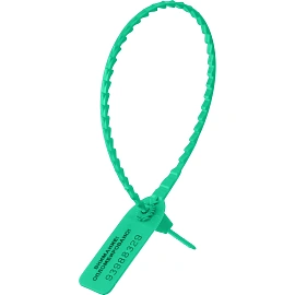 Пломба пластиковая номерная 200 мм зеленая (1000 штук в упаковке)