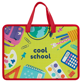 Папка с ручками А4 ArtSpace "Папка школьника ", пластик, на молнии, 70мм