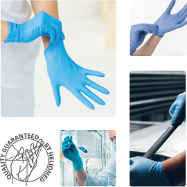 Перчатки медицинские смотровые Manual RN 707 нитриловые неопудренные особопрочные в ассортименте (размер XL, 100 штук/50 пар в упаковке)