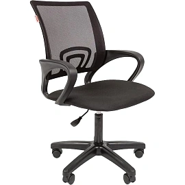 Кресло офисное Комус Мебель Easy Chair 304 LT (LT) чёрное (сетка/ткань, пластик)