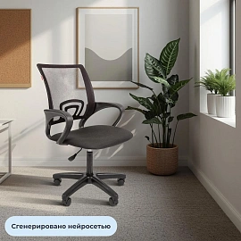 Кресло офисное Комус Мебель Easy Chair 304 LT (LT) чёрное (сетка/ткань, пластик)