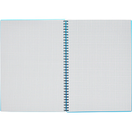 Тетрадь общая Attache Plastic А4 96 листов в клетку на спирали (обложка синяя, тиснение фольгой)