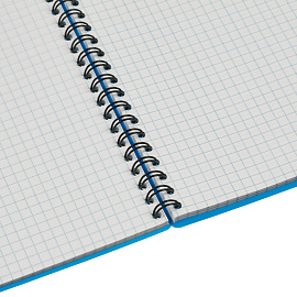 Тетрадь общая Attache Plastic А4 96 листов в клетку на спирали (обложка синяя, тиснение фольгой)