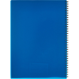 Тетрадь общая Attache Plastic А4 96 листов в клетку на спирали (обложка синяя, тиснение фольгой)