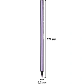 Карандаши цветные Milan 6 карандашей 6 цветов трёхгранные (металлические)