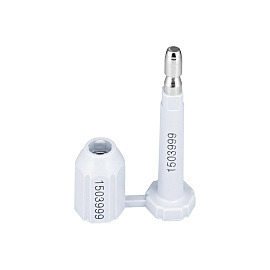 Пломба стержневая номерная 65 мм белая (10 штук в упаковке)