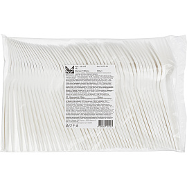 Вилка одноразовая Green Mystery белая 180 мм (50 штук в упаковке)