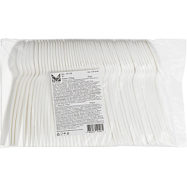 Ложка одноразовая столовая Green Mystery белая 170 мм (50 штук в упаковке)