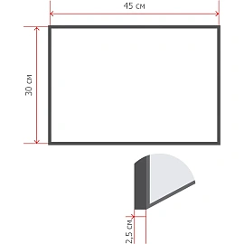 Доска магнитно-маркерная 30x45 см Attache Wood лак