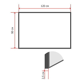 Доска магнитно-маркерная Attache Wood 45x60 см односекционная с лаковым покрытием
