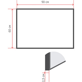 Доска магнитно-маркерная 60х90 см Attache Wood лак