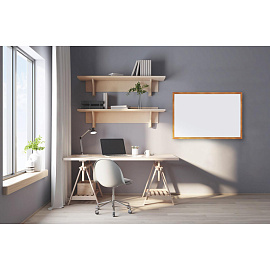 Доска магнитно-маркерная 60х90 см Attache Wood лак