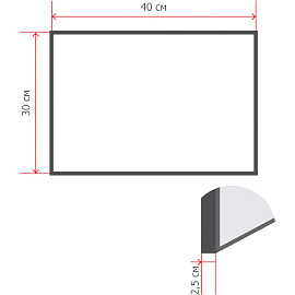 Доска пробковая 33х43 см Attache элементари деревянная рама