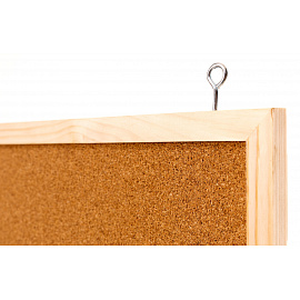 Доска пробковая 33х43 см Attache элементари деревянная рама
