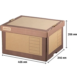 Короб архивный Т24 Attache 346x266x466 мм из гофрокартона