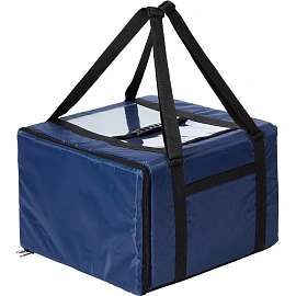 Термосумка для пиццы нейлон синяя 45x45x30 см