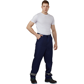 Костюм рабочий летний мужской л05-КБР с СОП синий/васильковый (размер 48-50, рост 182-188 см)