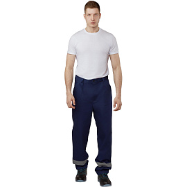 Костюм рабочий летний мужской л05-КБР с СОП синий/васильковый (размер 48-50, рост 182-188 см)