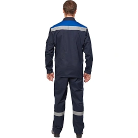 Костюм рабочий летний мужской л05-КБР с СОП синий/васильковый (размер 52-54, рост 182-188 см)