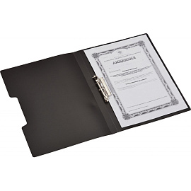 Папка с зажимом Attache Digital А4+ 0.45 мм черная(до 120 листов)